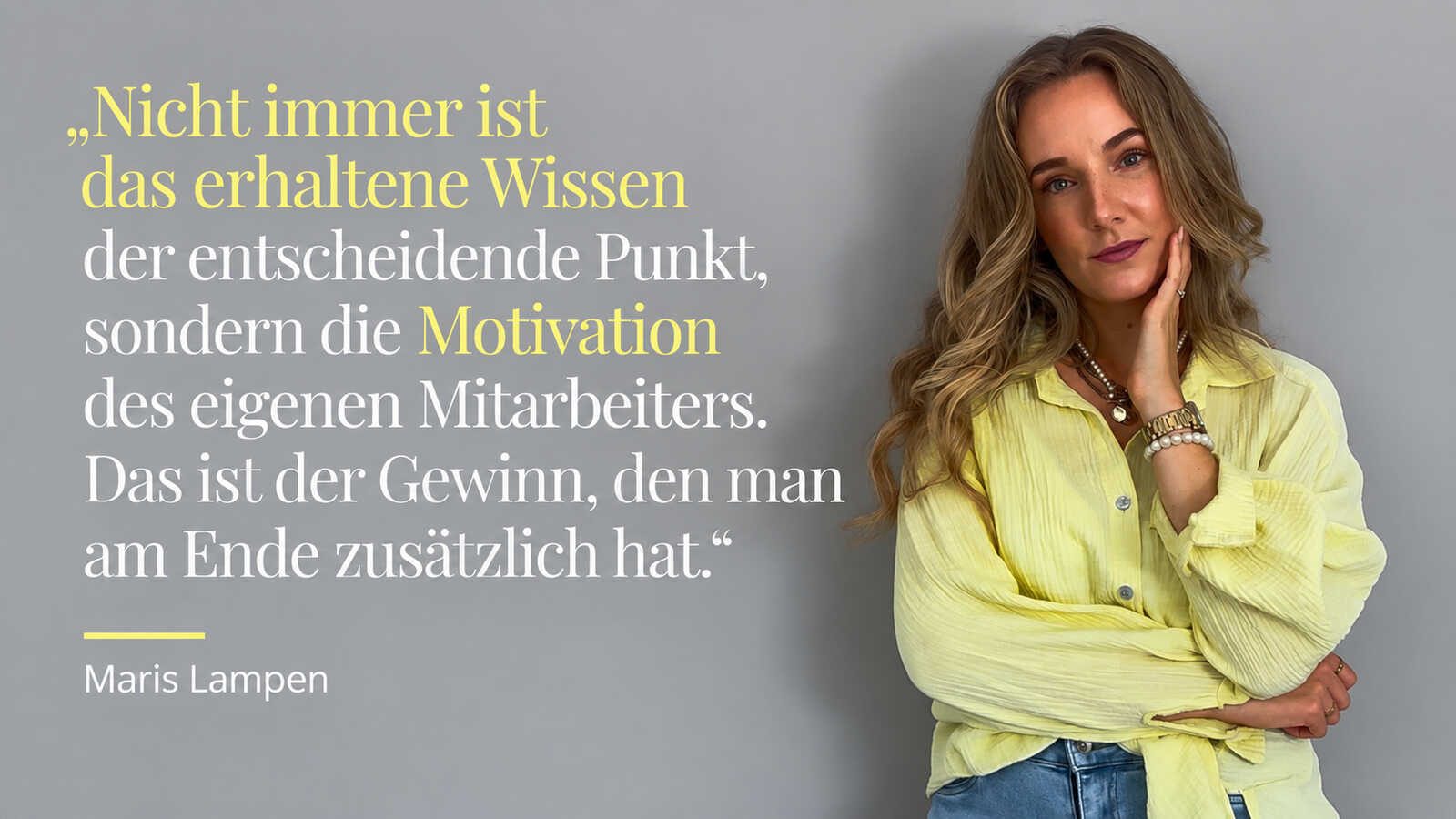 Maris Lampen über Personalentwicklung und Weiterbildung im Unternehmen